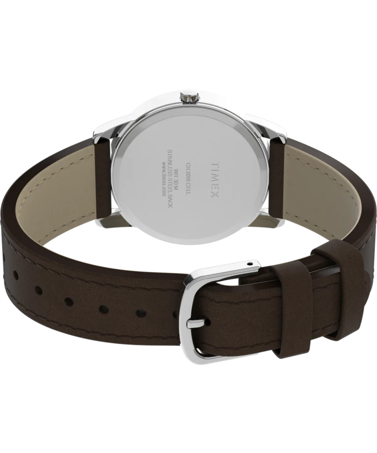 Timex Easy Reader Day Date 35mm Leather Strap Watch T20041