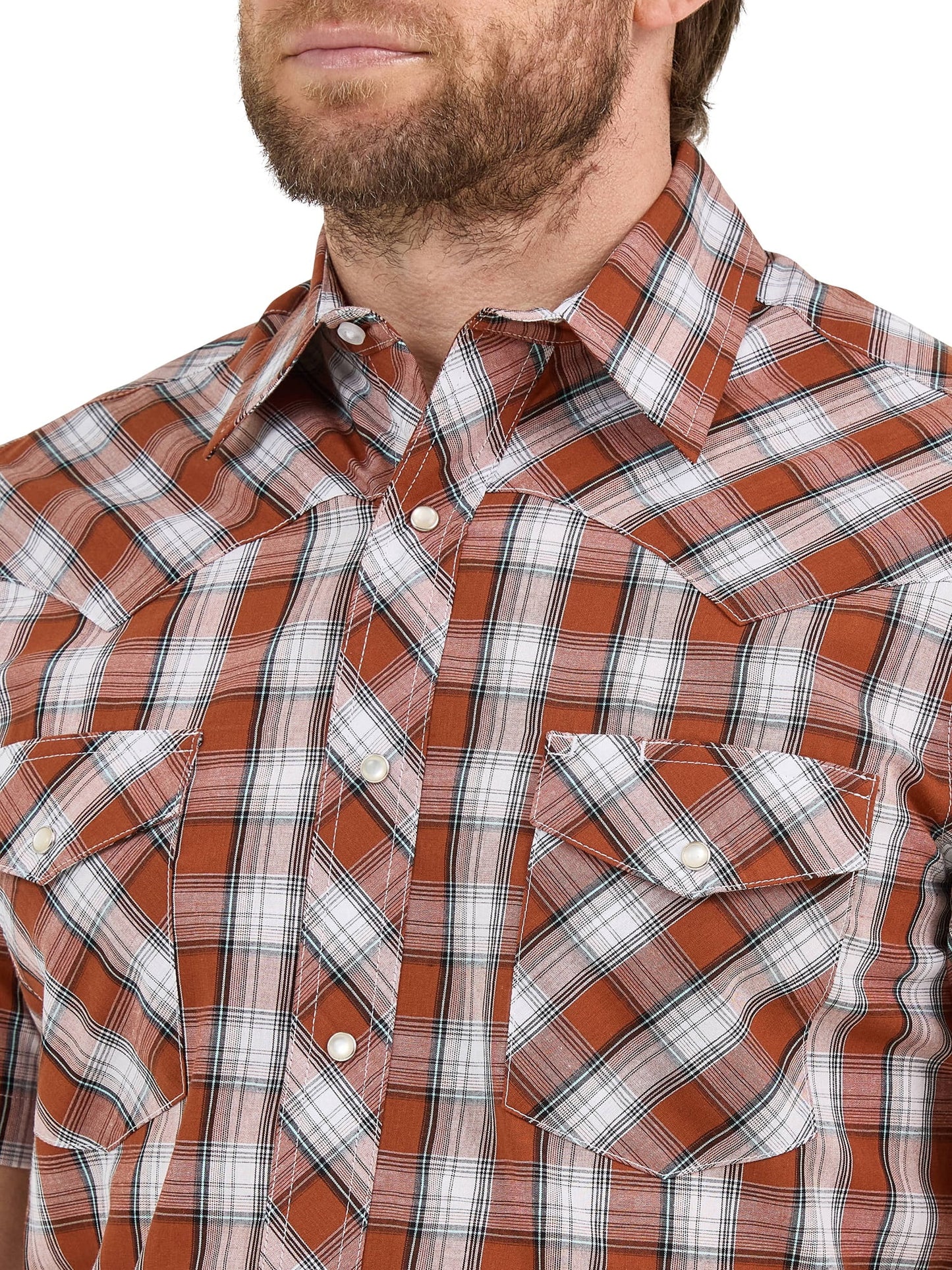 Wrangler® Men's and Big Men's Regular Fit Short Sleeve Western Shirt, Sizes S-5XL