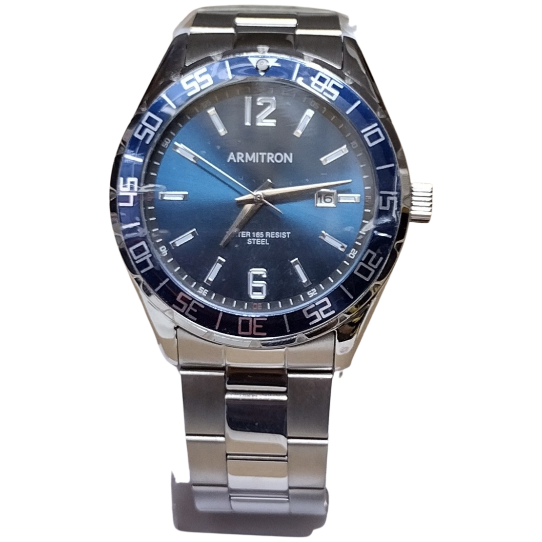 Mens Armitron Dress Navy Round Watch