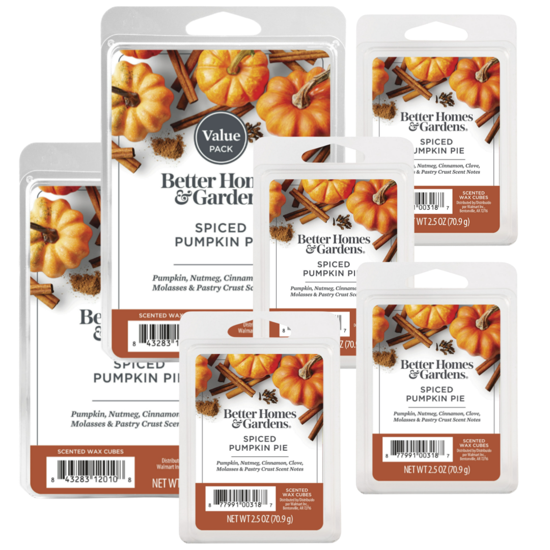 NEW BETTER HOMES & GARDENS SPICED PUMPKIN PIE WAX MELTS - LOT OF 5 Oz And 2.5 Oz