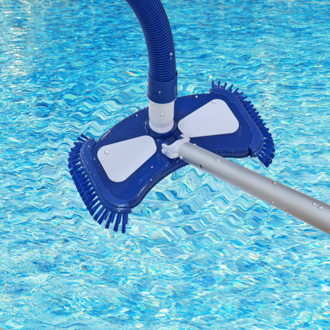 2x Mainstays 14.4in Pool Vacuum Head with Rotated Nozzle and Blue PP Bristles