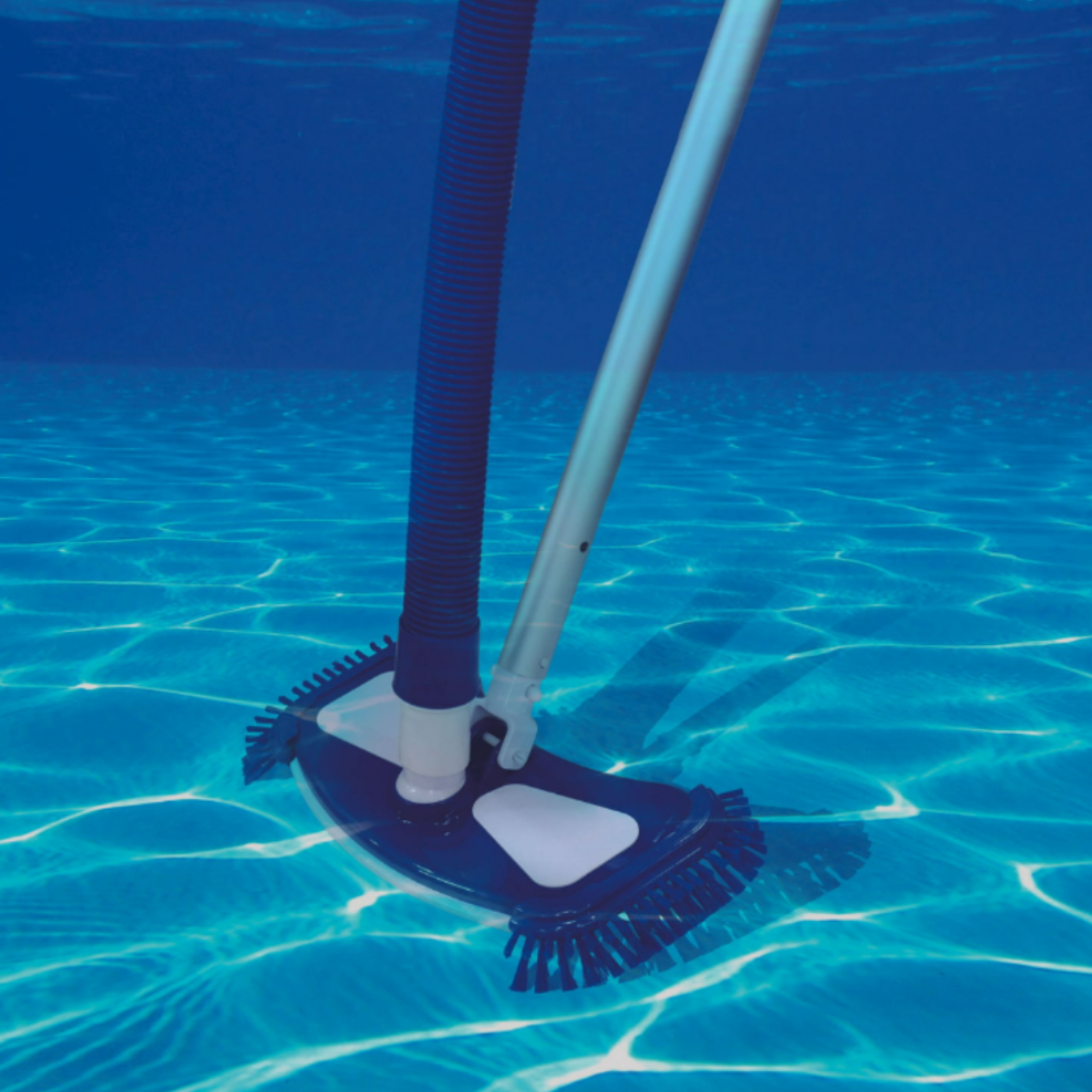 2x Mainstays 14.4in Pool Vacuum Head with Rotated Nozzle and Blue PP Bristles