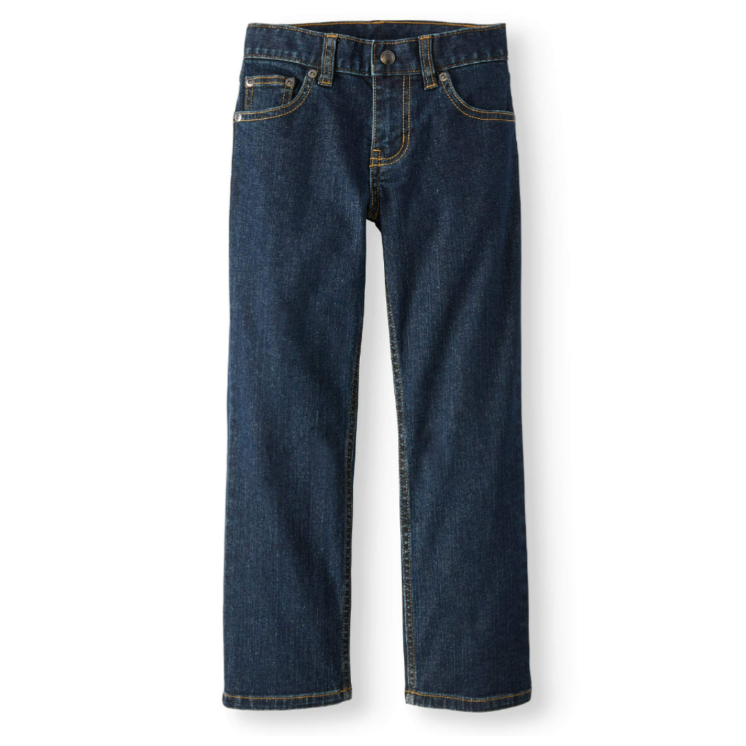 Boys Wonder Nation Relaxed Fit Jeans, Dark Wash Size 10 Husky