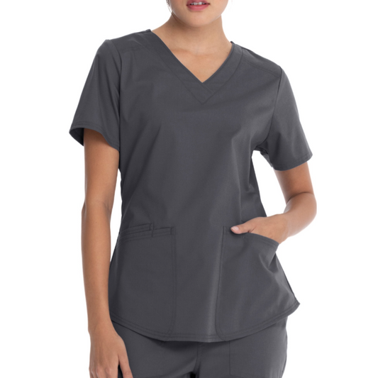 Scrubstar Women's Core Essentials Stretch V-Neck Scrub Top WM01T893 Pewter