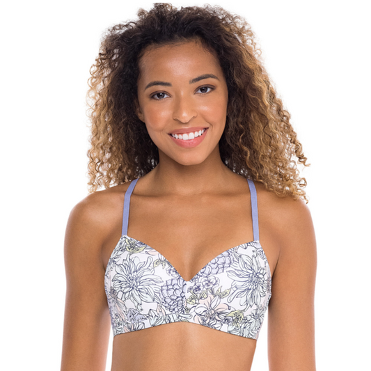 KINDLY YOURS WOMEN'S SUSTAINABLE WIRELESS T-SHIRT BRA SOFA FLORAL