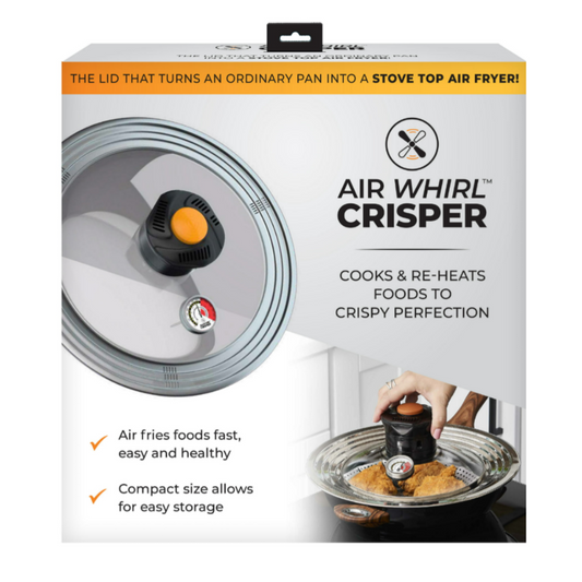 Airworld crisper air fryer lid for pots and pan capacity fits 10 to 12 in pots and pans