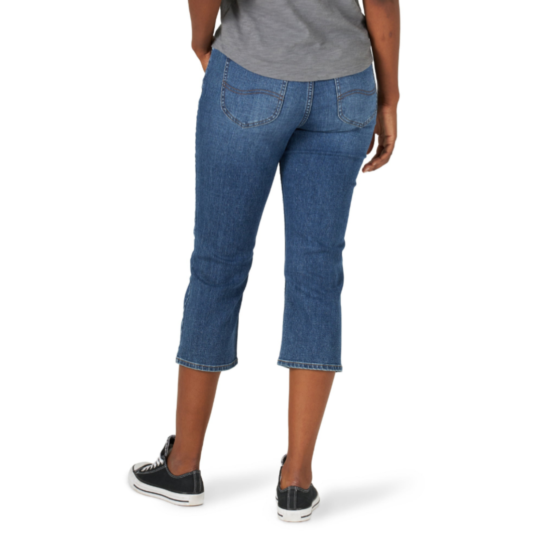 Lee Women's Midrise Capri Seattle Fog