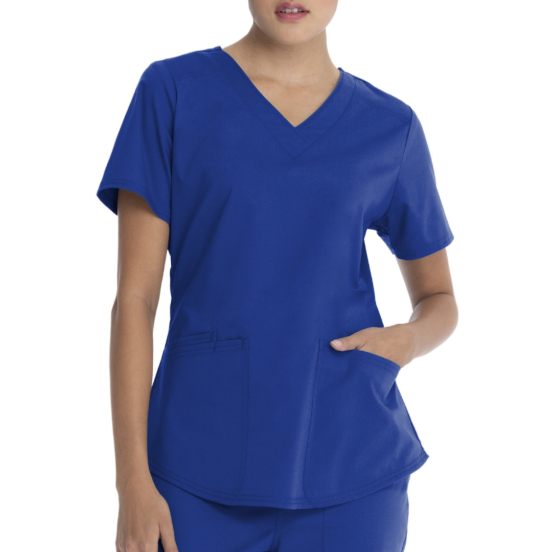 Scrubstar Women's Core Essentials Stretch V-Neck Scrub Top WM01T893 Blue