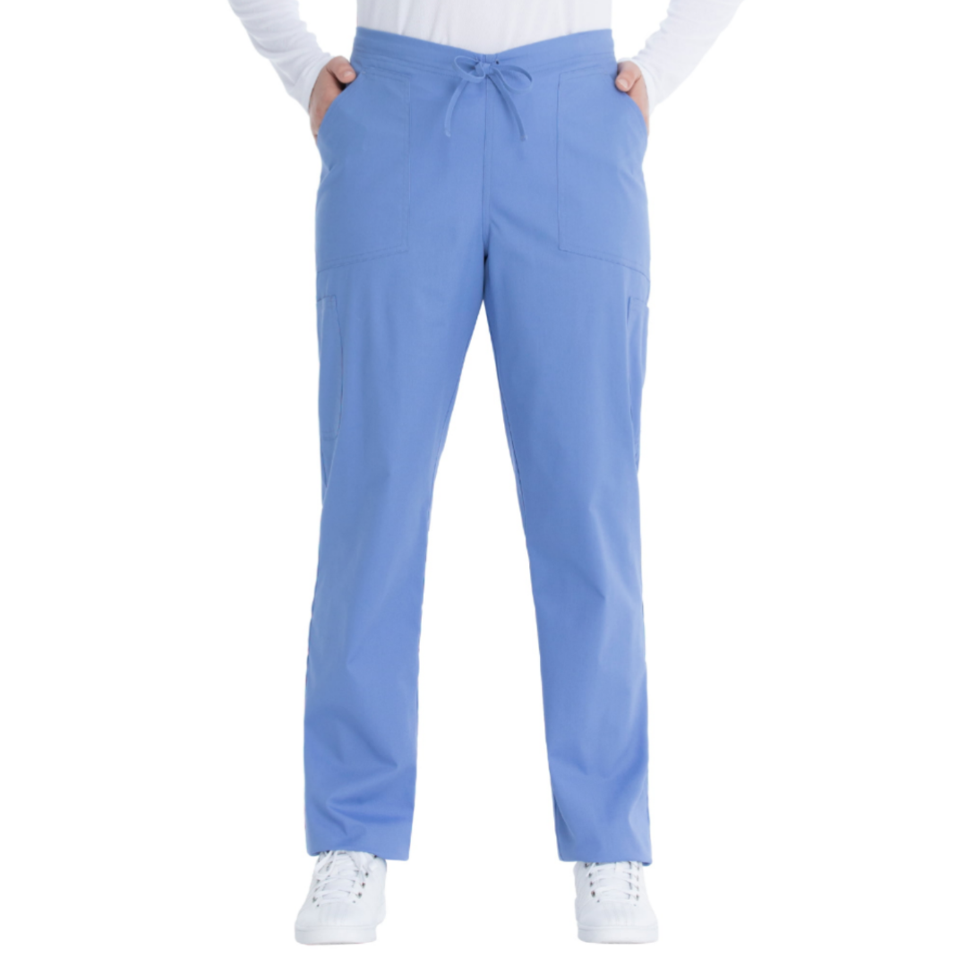 Scrubstar Women's Core Essentials Stretch Drawstring Four Pocket Scrub Pant WM01P080 Ciel Blue