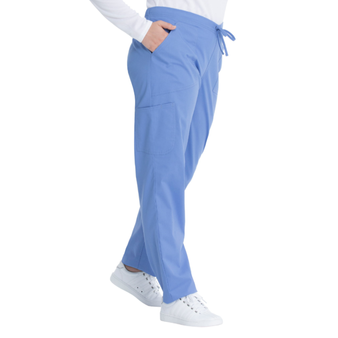 Scrubstar Women's Core Essentials Stretch Drawstring Four Pocket Scrub Pant WM01P080 Ciel Blue