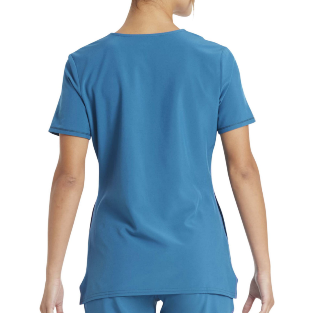 Scrub Star Women's Henley Top Blue