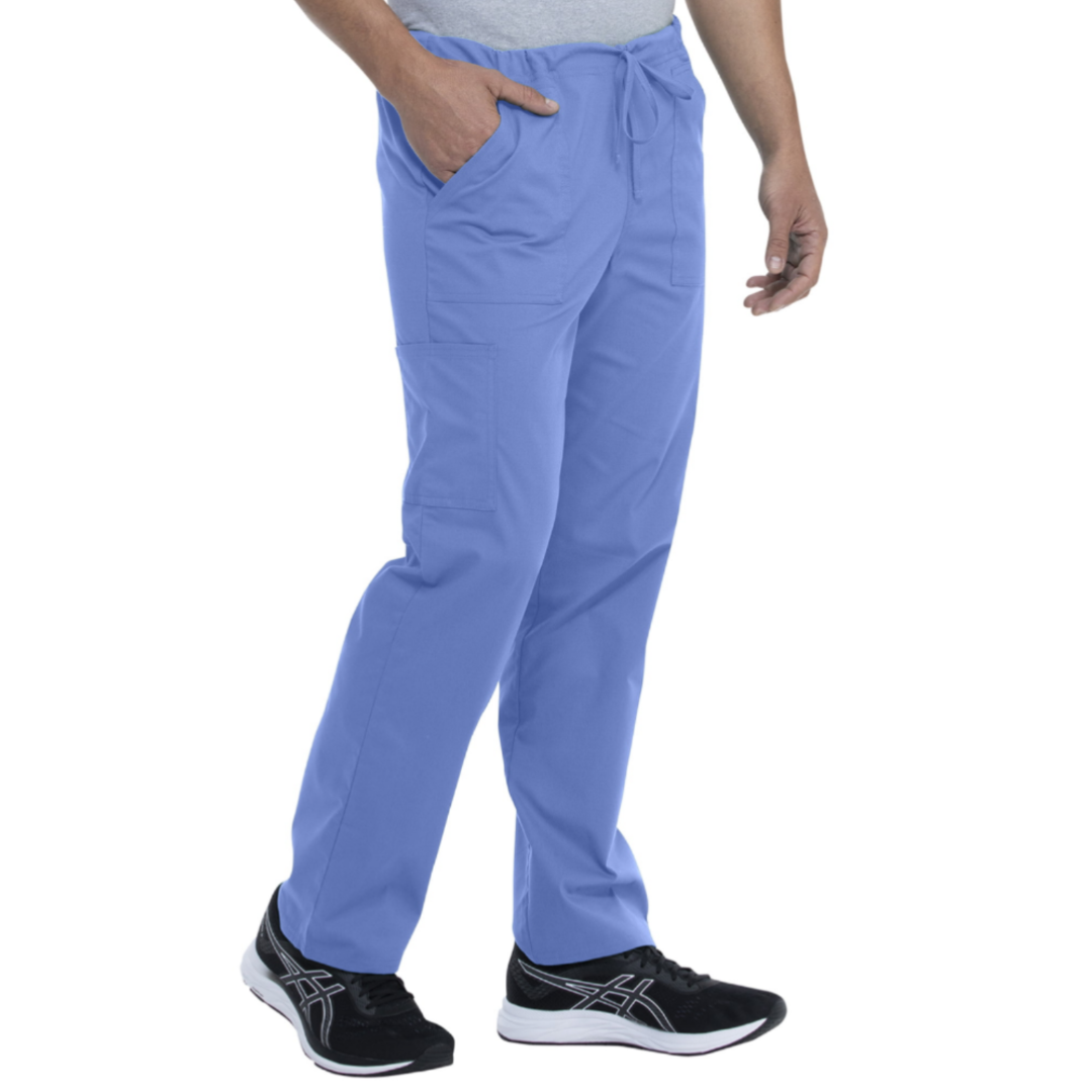 Scrubstar Pants Cargo Open Bottom Regular Fit Scrub Pant (Women's or Men's), 1 Count,  Ciel Blue Pack