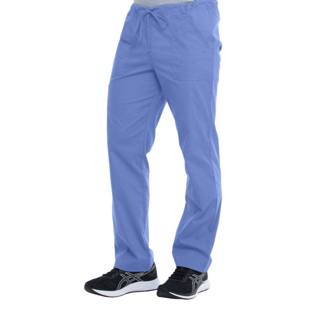 Scrubstar Pants Cargo Open Bottom Regular Fit Scrub Pant (Women's or Men's), 1 Count,  Ciel Blue Pack