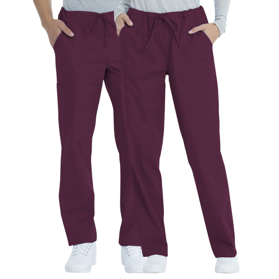 Scrubstar Unisex Solid Drawstring Pant WM01B082 Wine