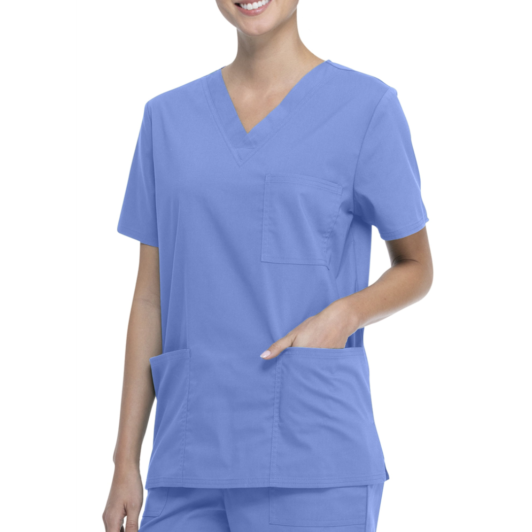 Scrubstar Core Essentials Unisex V-Neck Scrub Top Ciel