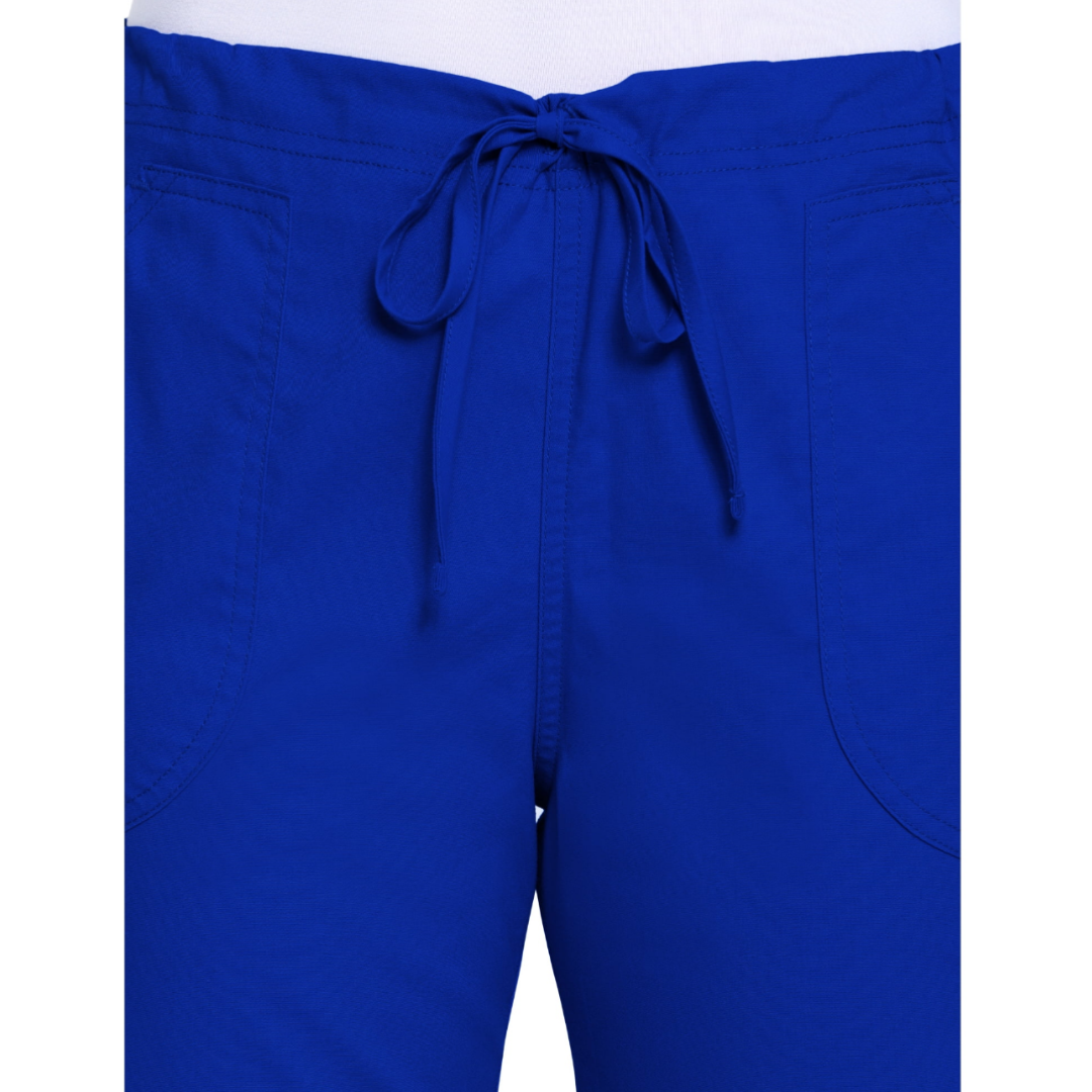 Verify color and aize Scrubstar Women's Core Essentials Drawstring Scrub Pant with Rounded Pockets Electric Blue