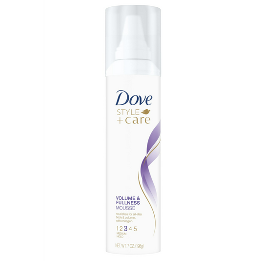 Dove Style + Care Volumizing Nourishing Spray Hair Styling Mousse, 7 oz