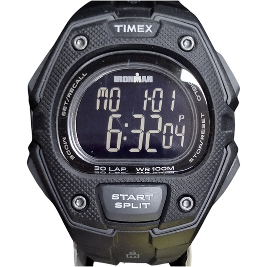 TIMEX Men's IRONMAN Classic 30 Blackout Negative 45mm Sport Watch, Resin Strap