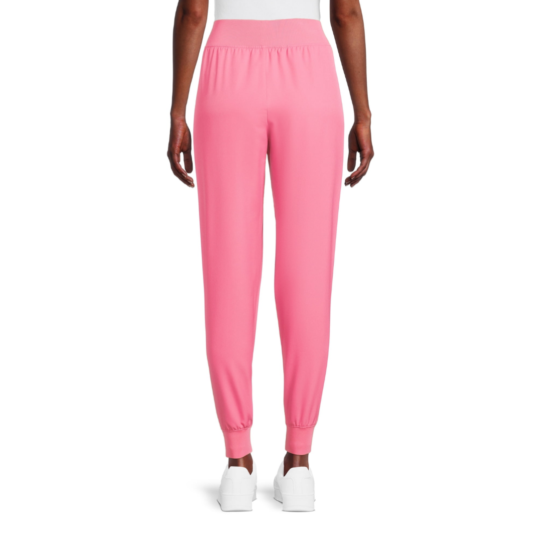 ClimateRight by Cuddl Duds Women’s and Women's Plus Scrub Joggers with Anti-Bacterial Technology Pink