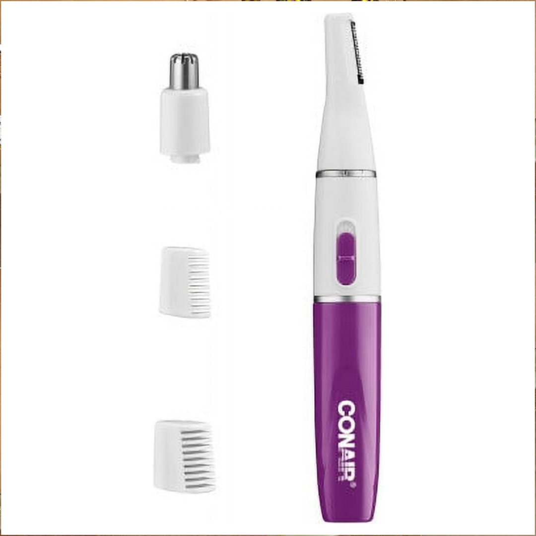 Conair All-In-1 Body and Facial Hair Removal for Women, Cordless Trimmer, Perfect for Face, Ear/Nose, Eyebrows, Legs, and Bikini Lines LLT2LX