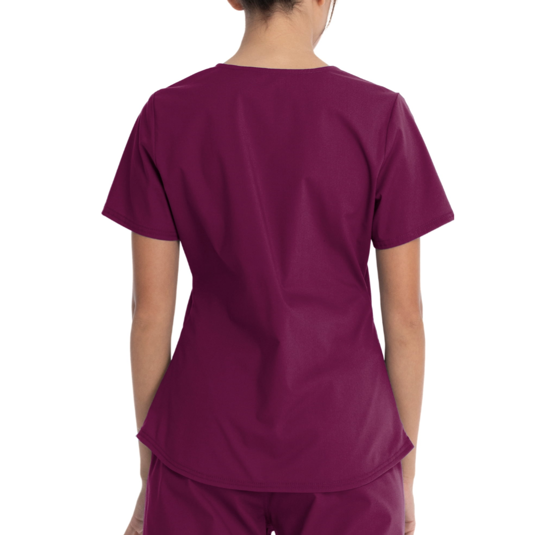 Scrubstar Women's Core Essentials Stretch V-Neck Scrub Top WM01T893 Red