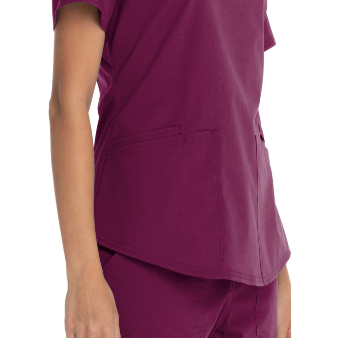 Scrubstar Women's Core Essentials Stretch V-Neck Scrub Top WM01T893 Red