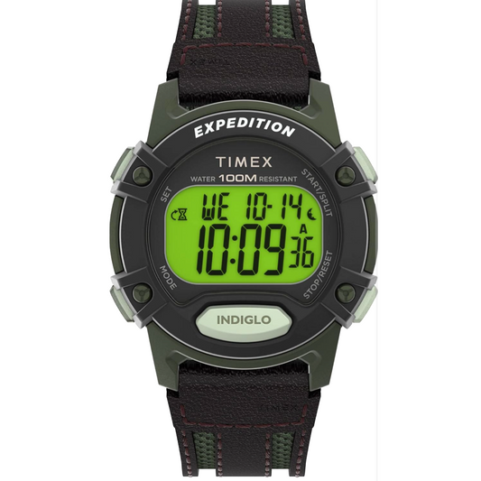 TIMEX Men's Expedition Chrono Digital Watch, Indiglo, Alarm, Timer TW4B24400 NEW