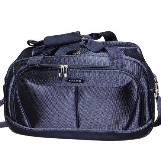 Samsonite Travel Weekender Carry On Shoulder Strap Blue Suitcase Holdall Bag- Pre-owned