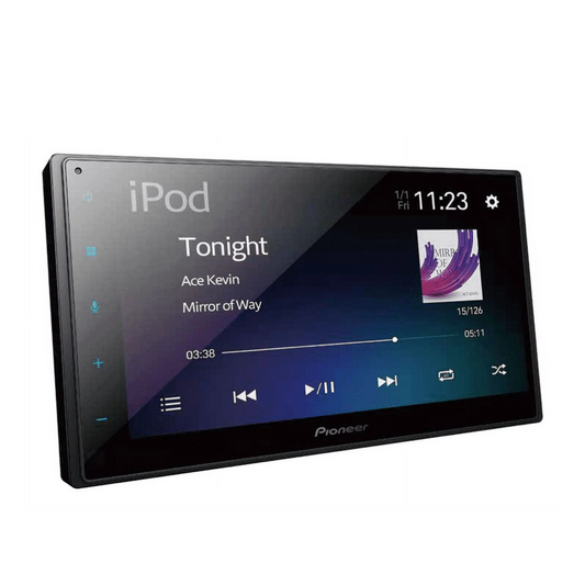 Pioneer DMH-130BT Double Din 6.8" Touchscreen Bluetooth Car Stereo Receiver, Android / Apple iOS