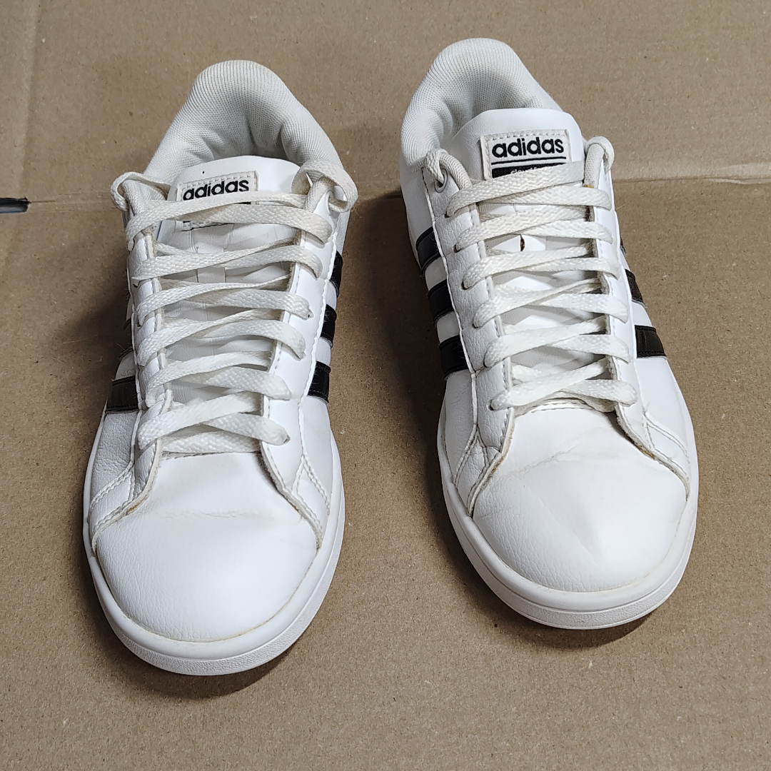 Adidas Neo Cloudfoam Men Size 7 White/Black Sneakers - HWA 1Y3001