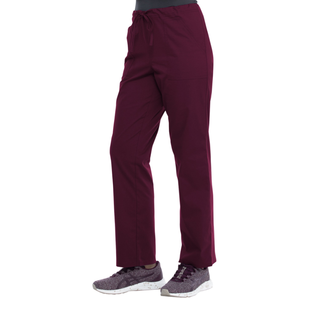 Scrubstar Core Essentials Unisex Scrub Pants with Drawstring Tie Wine