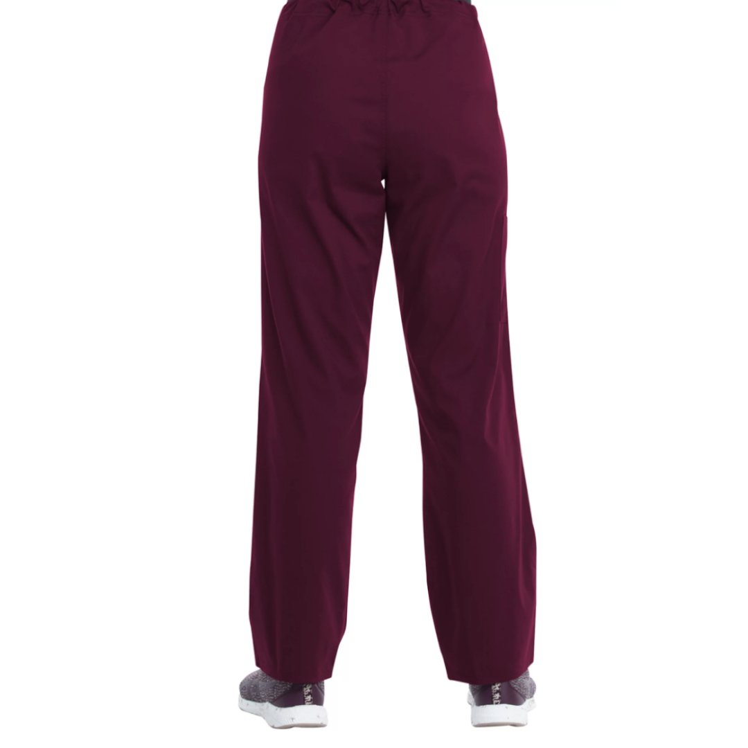 Scrubstar Core Essentials Unisex Scrub Pants with Drawstring Tie Wine