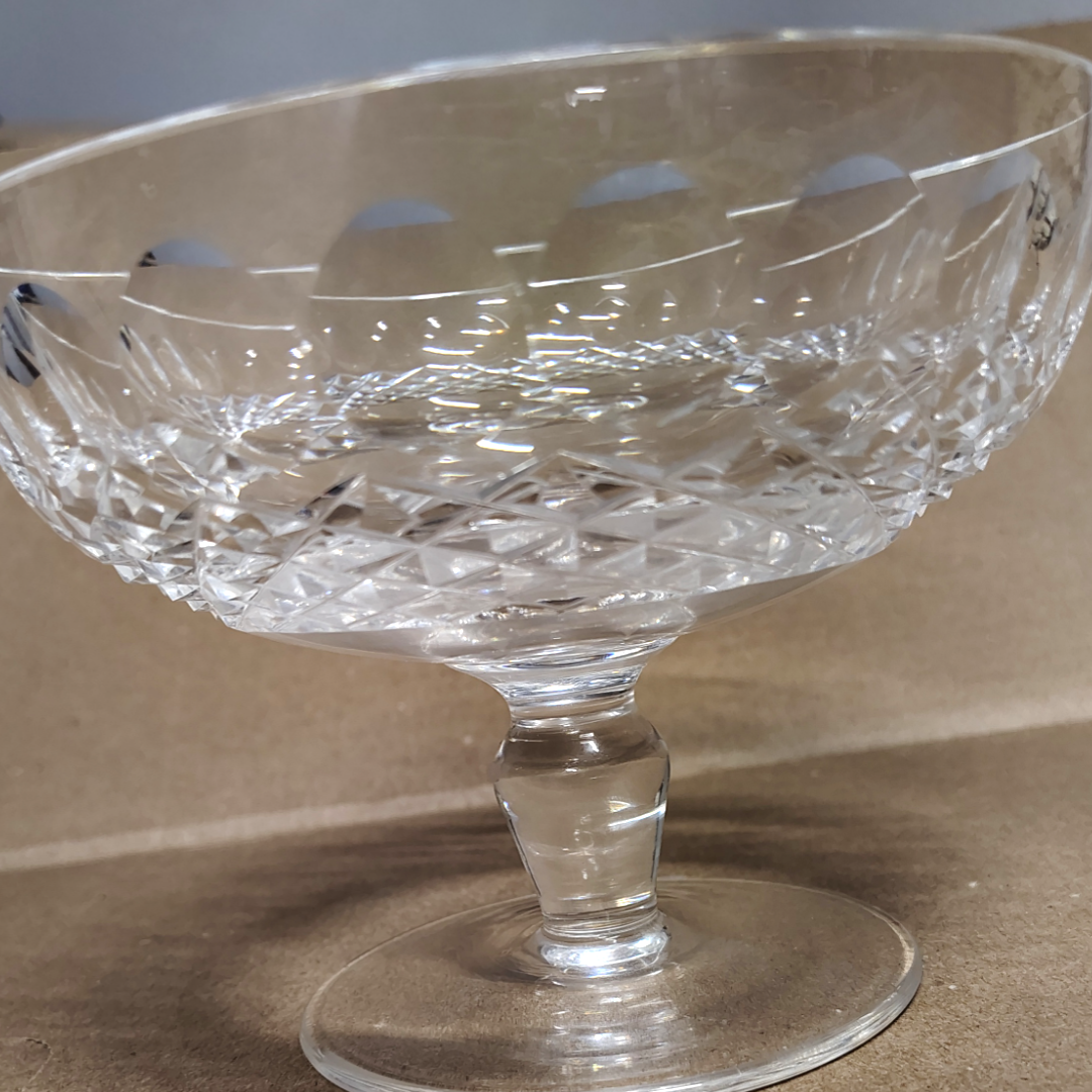 Waterford Crystal Compote Colleen Round Low  Short Stem Candy Dish Pre-Owned