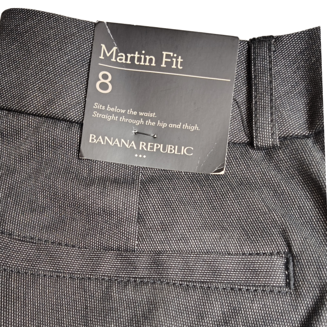 Banana Republic Martin Fit Trouser Womens Size 8 Charcoal Gray Low Rise Pants