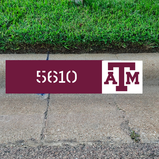 Texas A&M Curb Address Painting