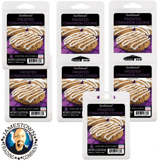 7x SCENTSATIONALS LIMITED EDITION Frosted Cinnamon Cookie 2.5 OZ WAX MELTS