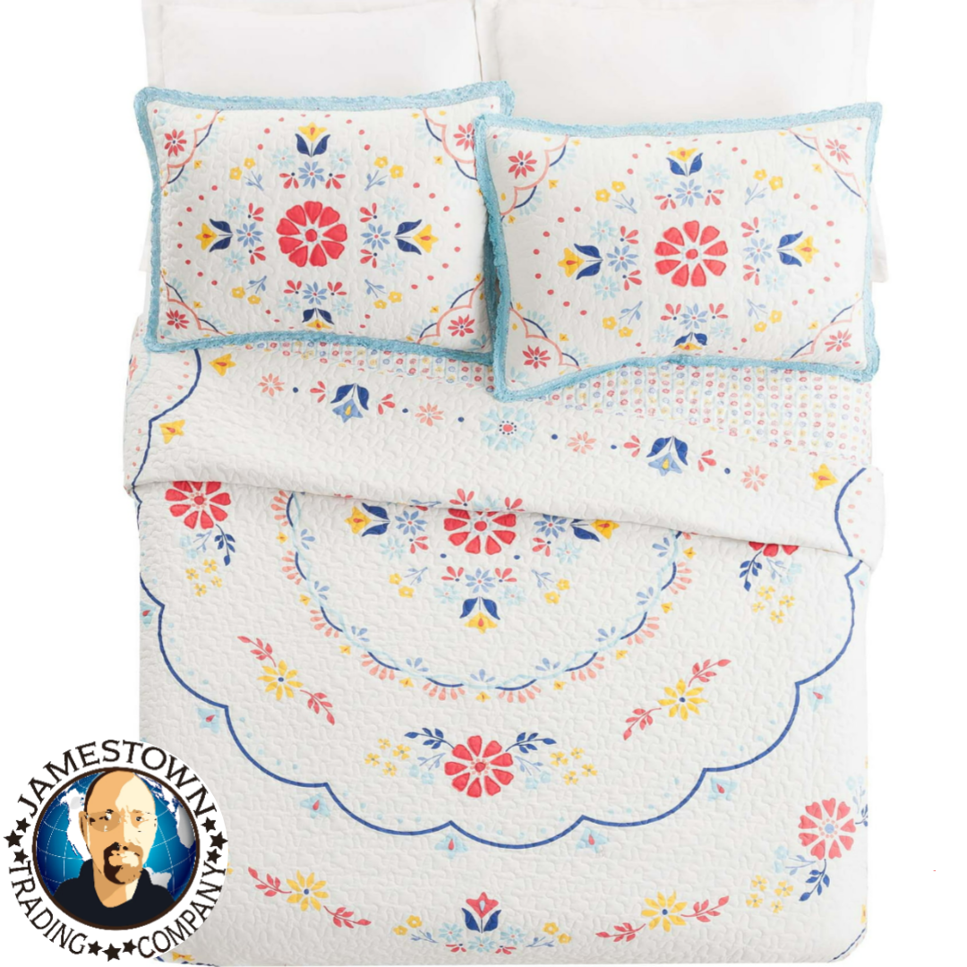 The Pioneer Woman Multi-Color Mazie Medallion 2-Piece Cotton Sham Set 2 piece