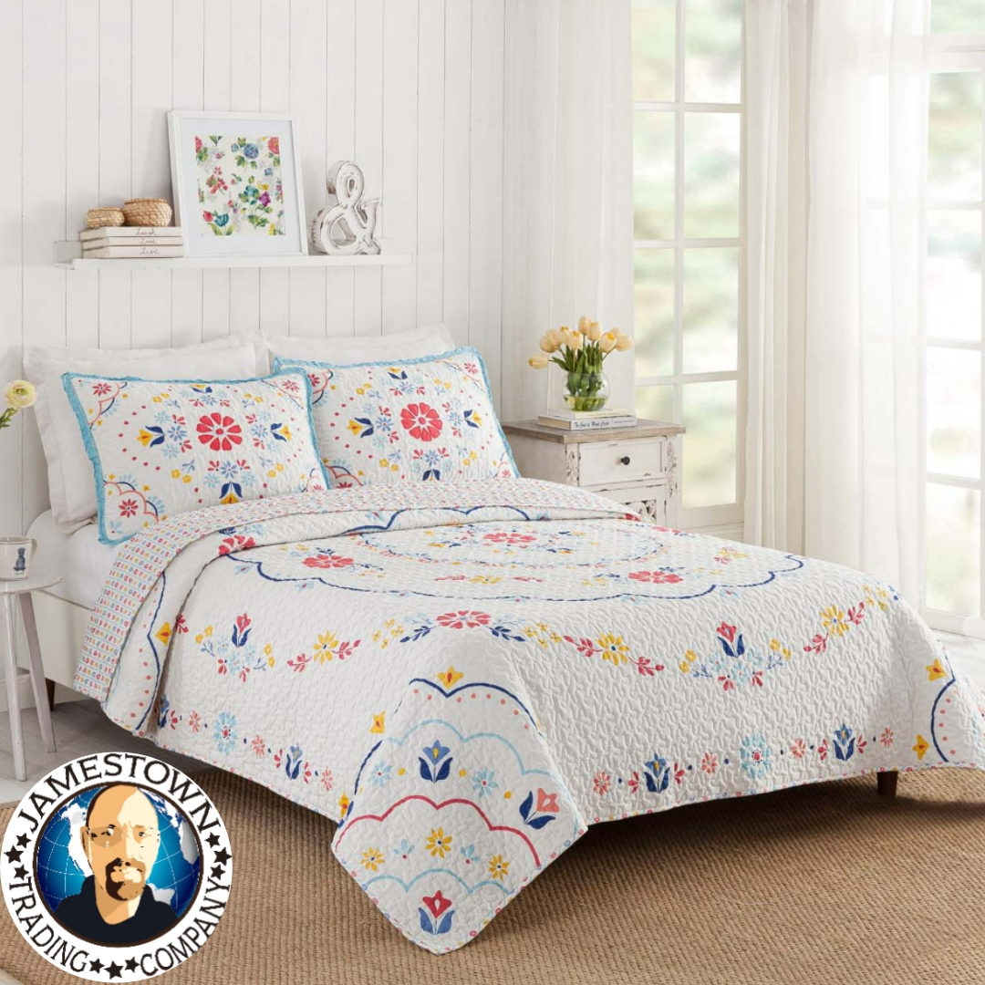 The Pioneer Woman Multi-Color Mazie Medallion 2-Piece Cotton Sham Set 2 piece