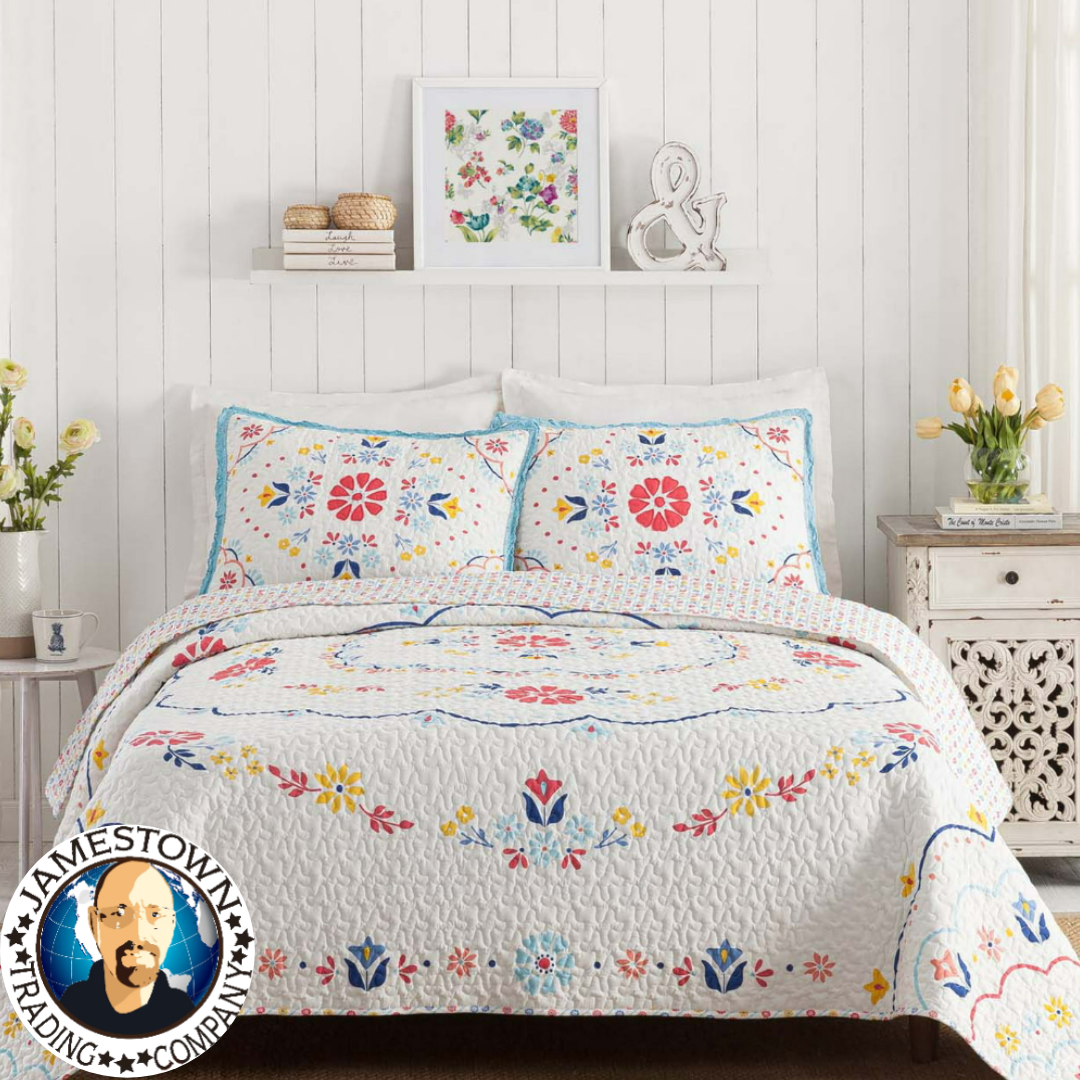 The Pioneer Woman Multi-Color Mazie Medallion 2-Piece Cotton Sham Set 2 piece