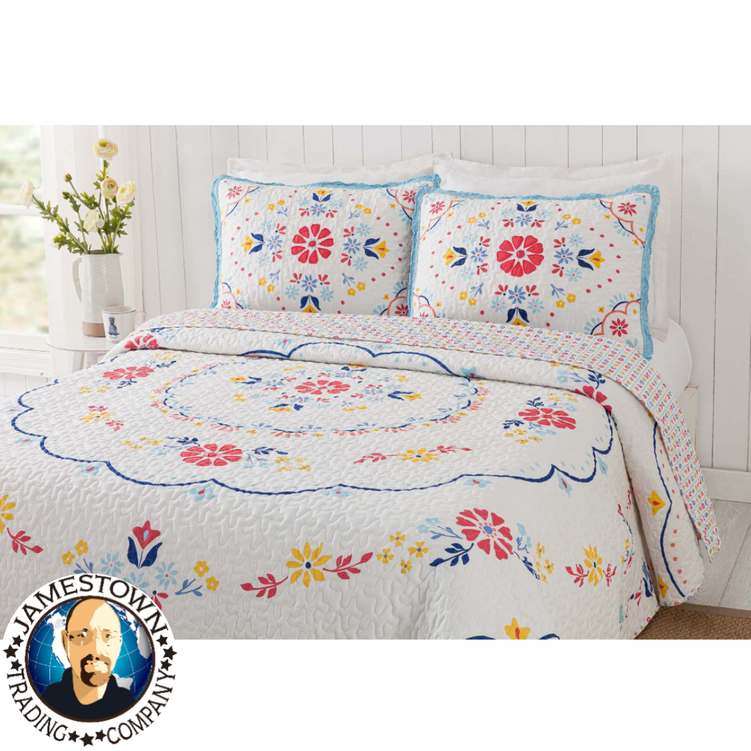 The Pioneer Woman Multi-Color Mazie Medallion 2-Piece Cotton Sham Set 2 piece