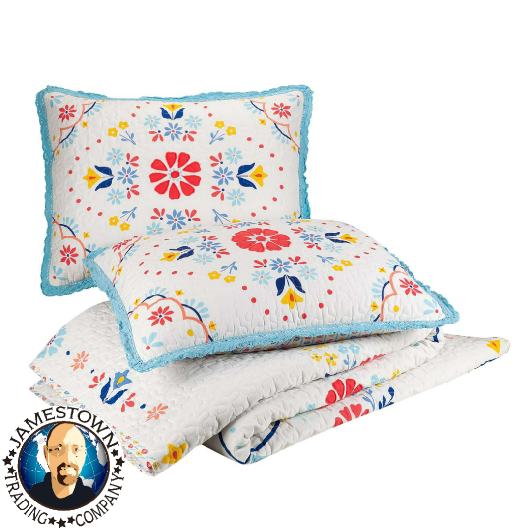 The Pioneer Woman Multi-Color Mazie Medallion 2-Piece Cotton Sham Set 2 piece