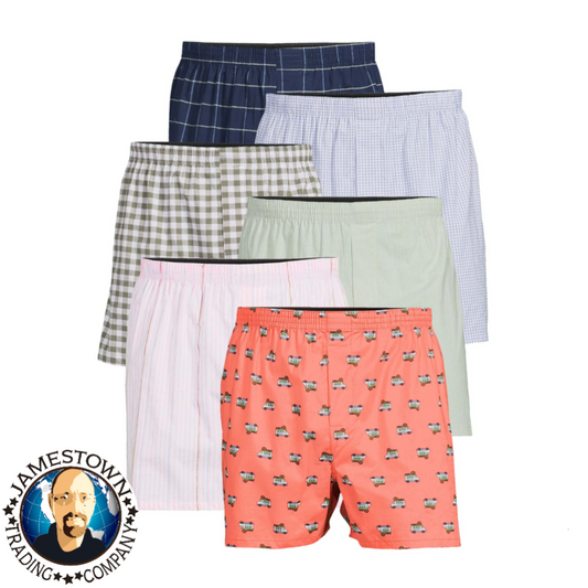 George Men's Woven Boxers, 6-Pack Assorted