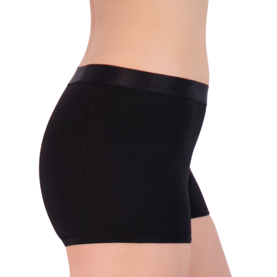 No Boundaries Women's Cotton Shortie, 3 Pack Black