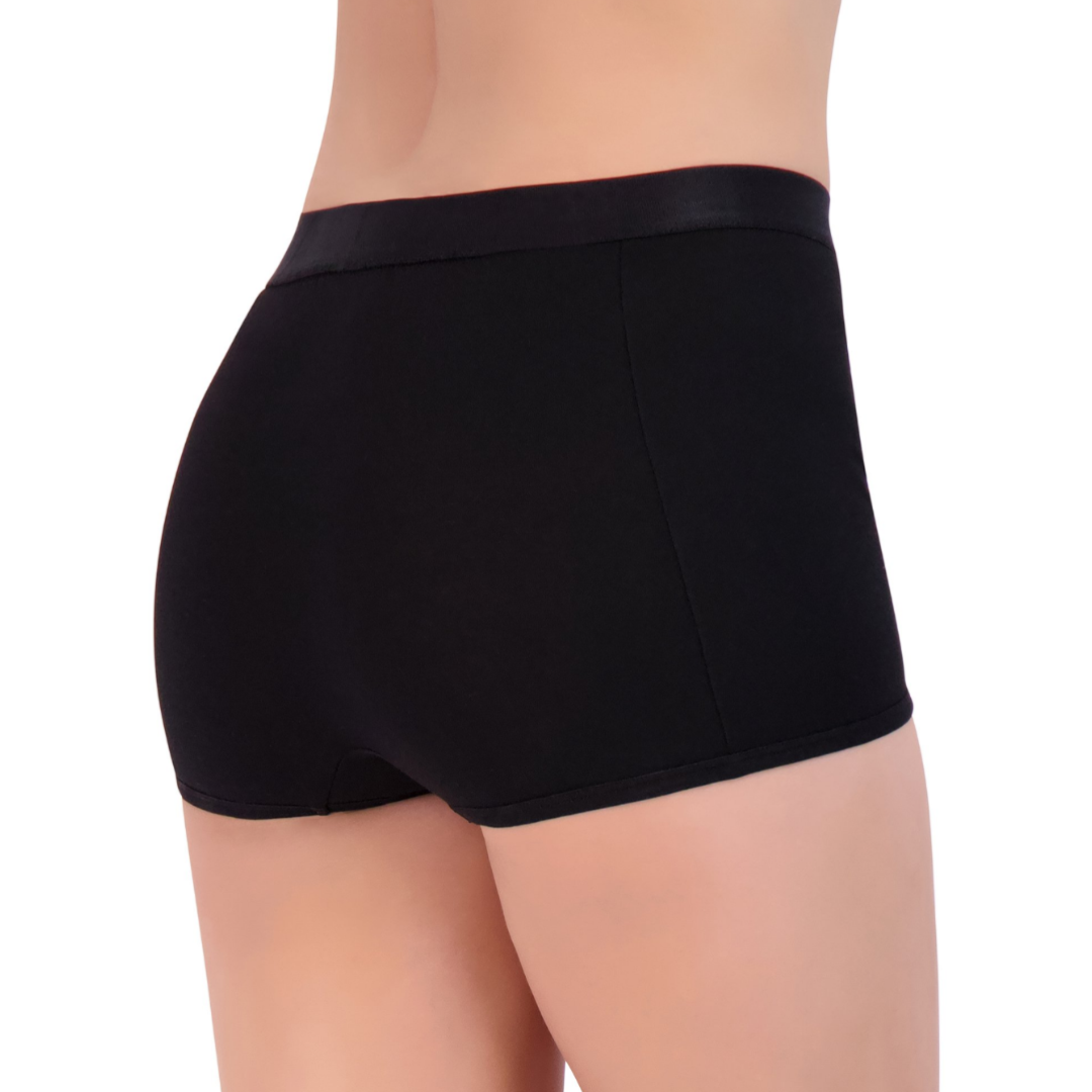 No Boundaries Women's Cotton Shortie, 3 Pack Black