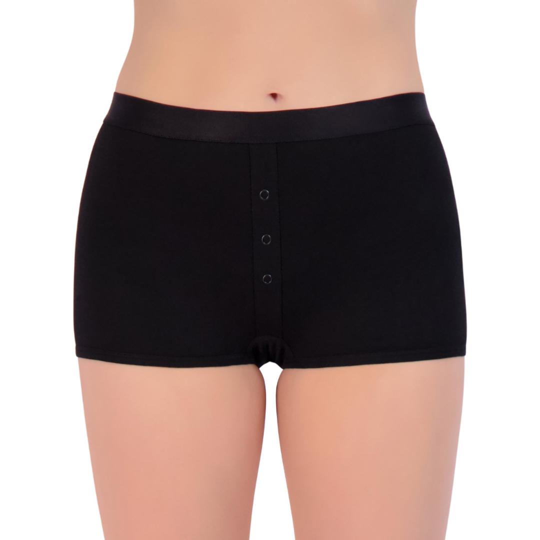 No Boundaries Women's Cotton Shortie, 3 Pack Black