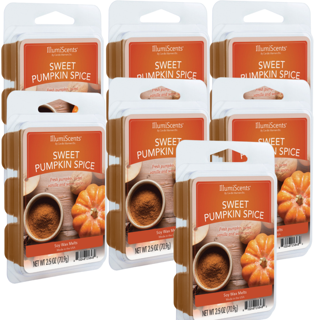 ILLUMISCENTS SWEET PUMPKIN SPICE 2.5 OZ WAX MELTS - LOT OF 7 PACKAGES
