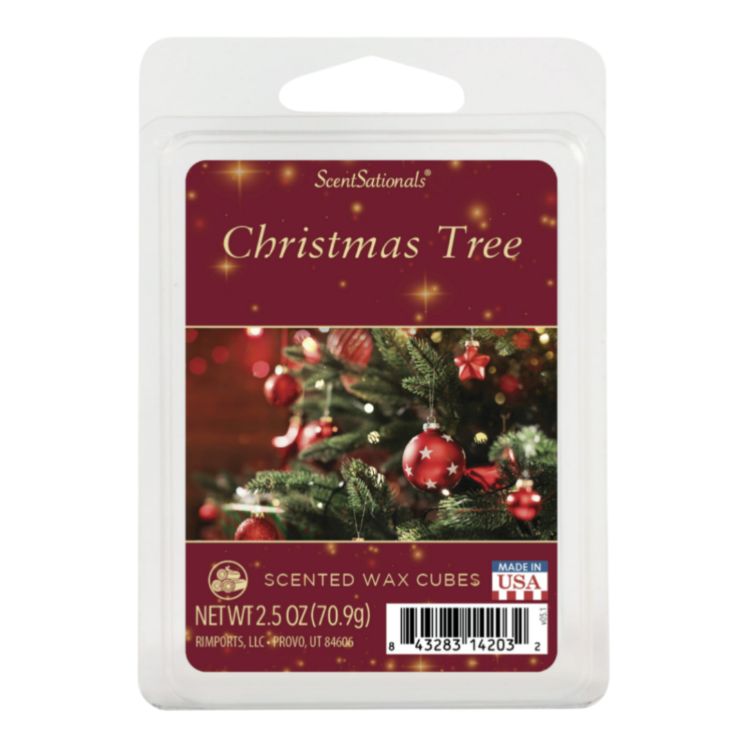 NEW SCENTSATIONALS CHRISTMAS TREE 2.5 OZ WAX MELTS - LOT OF 7 PACKAGES