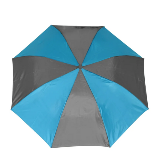 Misty Harbor Automatic Open Folding Rain Umbrella Grey Blue