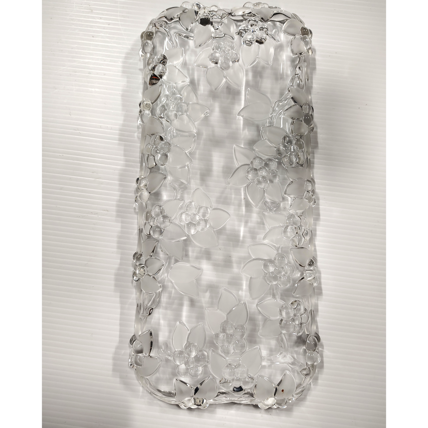 Vintage Mikasa Carmen Canape Tray German Crystal Frosted Floral Rectangle Server