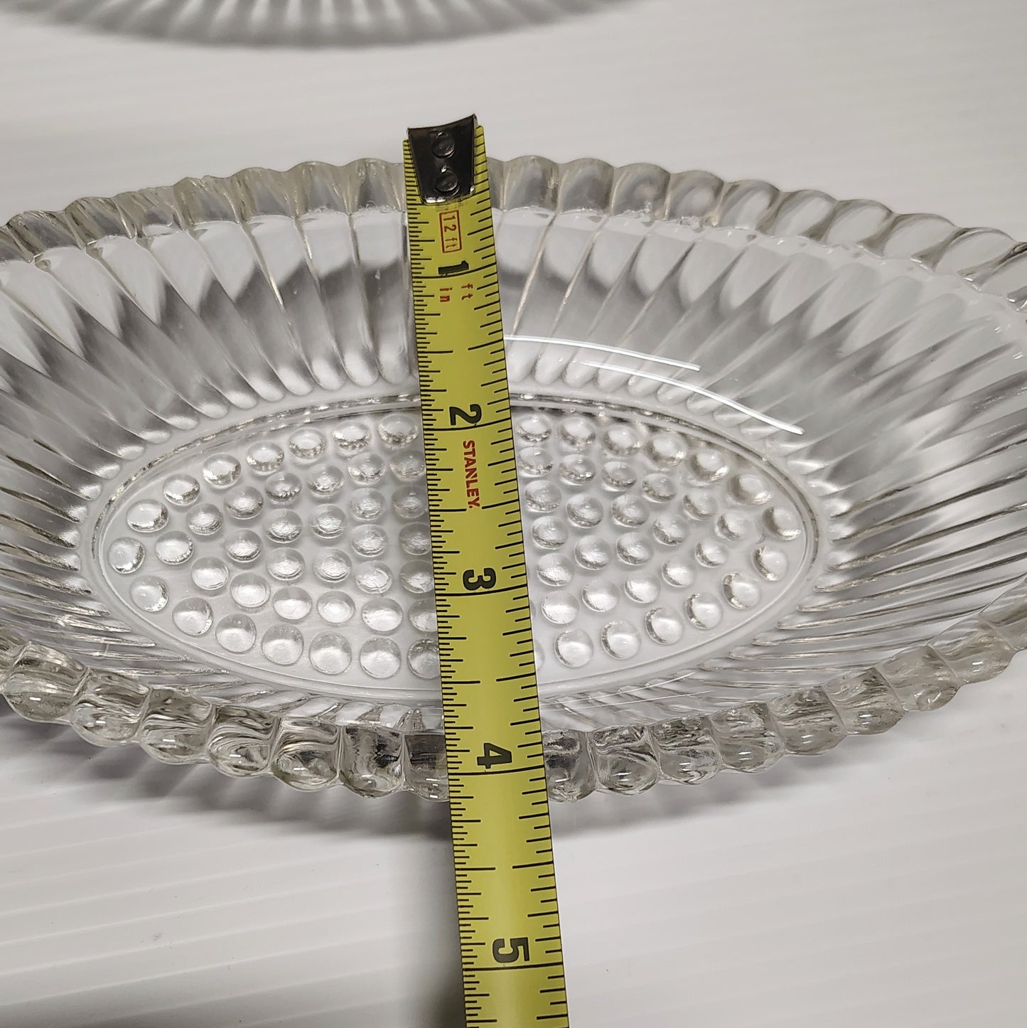 Vintage Heavy Clear Glass Banana Split Ice Cream Serving Dishes Set of 2